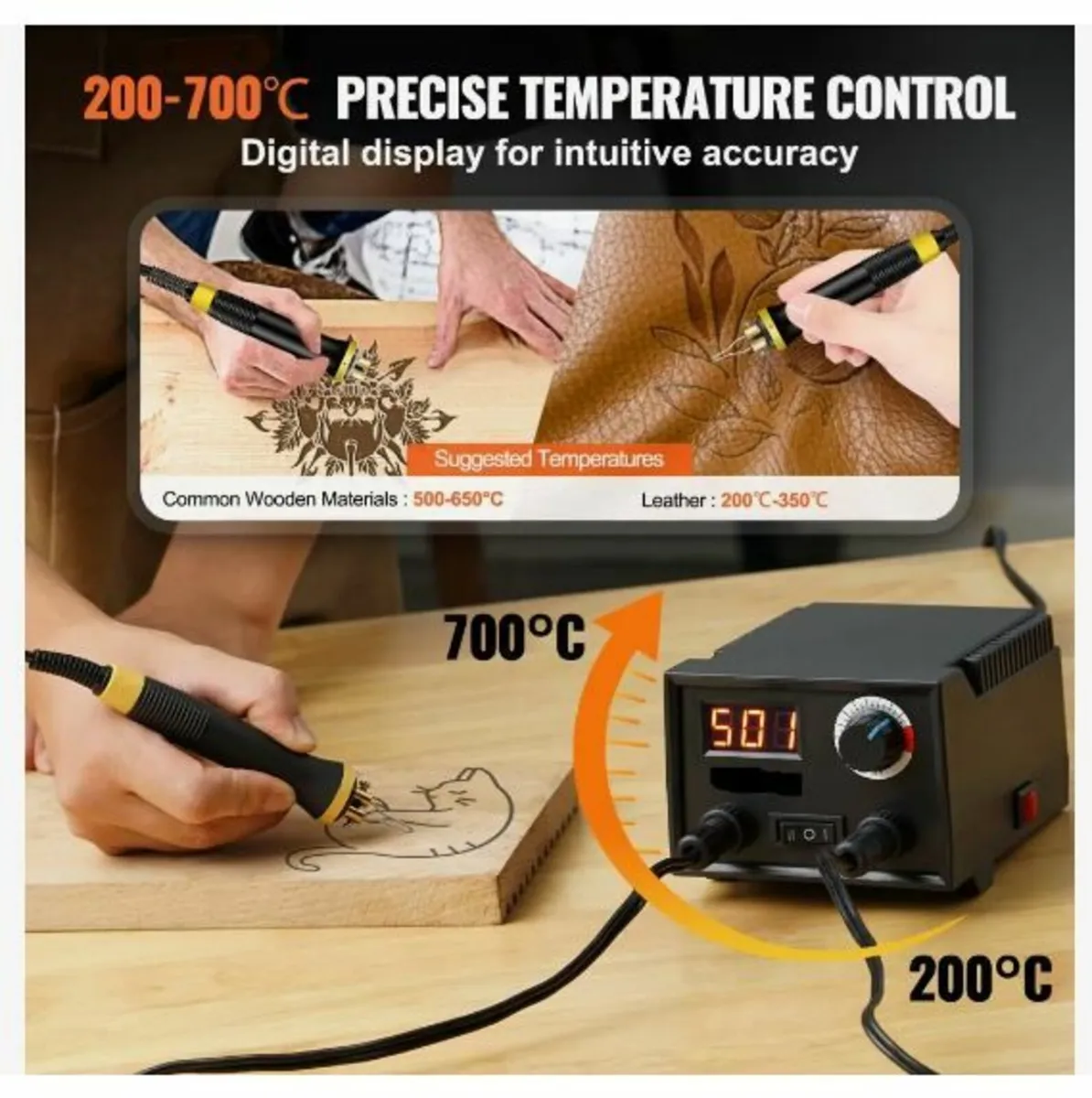 Wood Burning Kit, 200~700°C Adjustable - Image 3