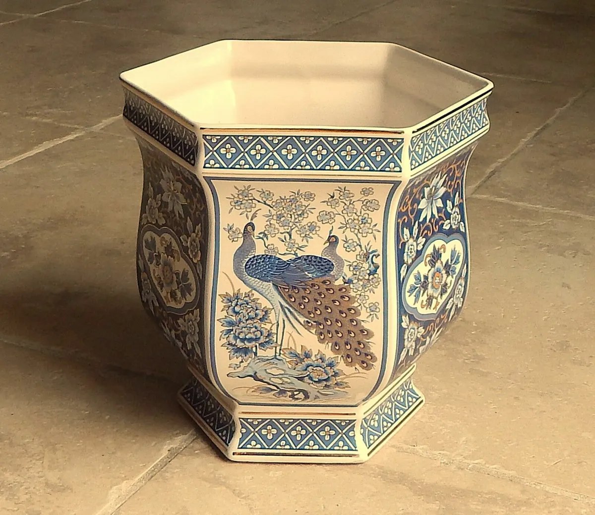 Ceramic Hexagon Japanese Planter by Panda Pottery - Image 1