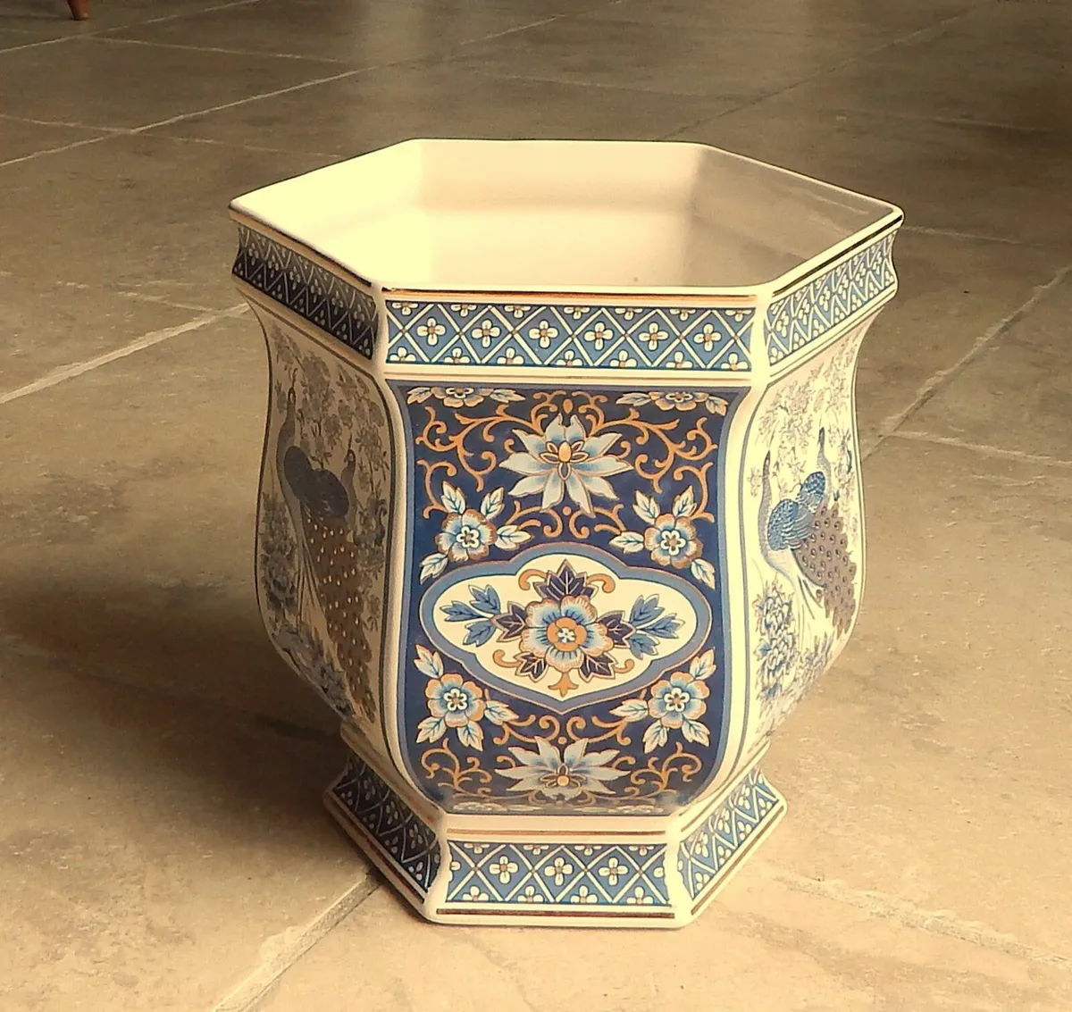 Ceramic Hexagon Japanese Planter by Panda Pottery - Image 2