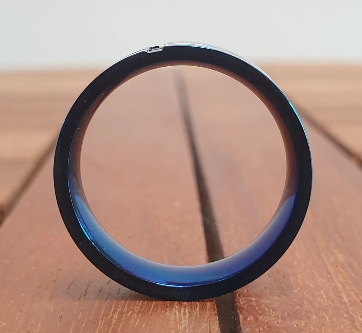 Band Ring with Cobalt Blue Inlay - Image 3