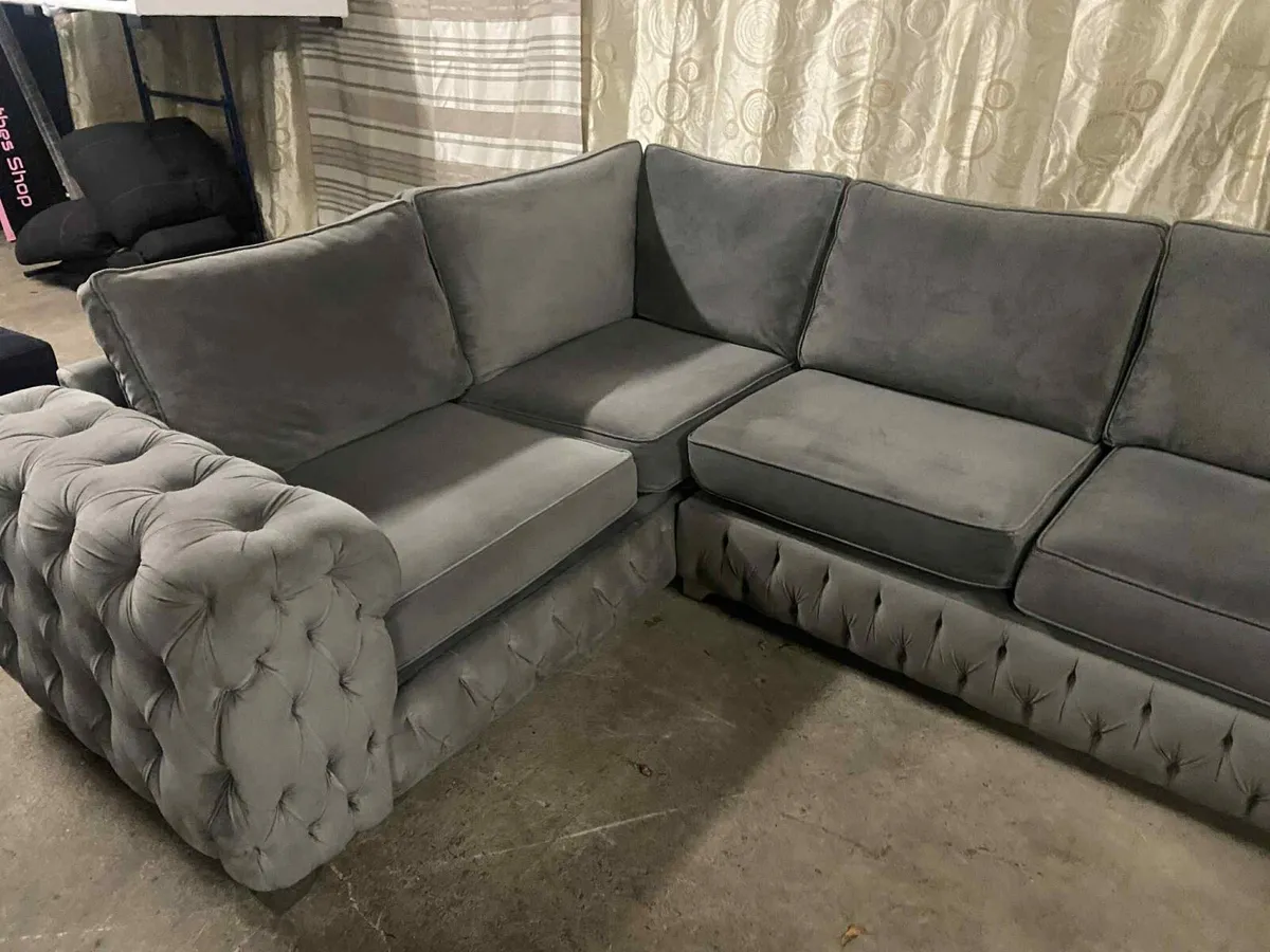 Grey L shape sofa - Image 2
