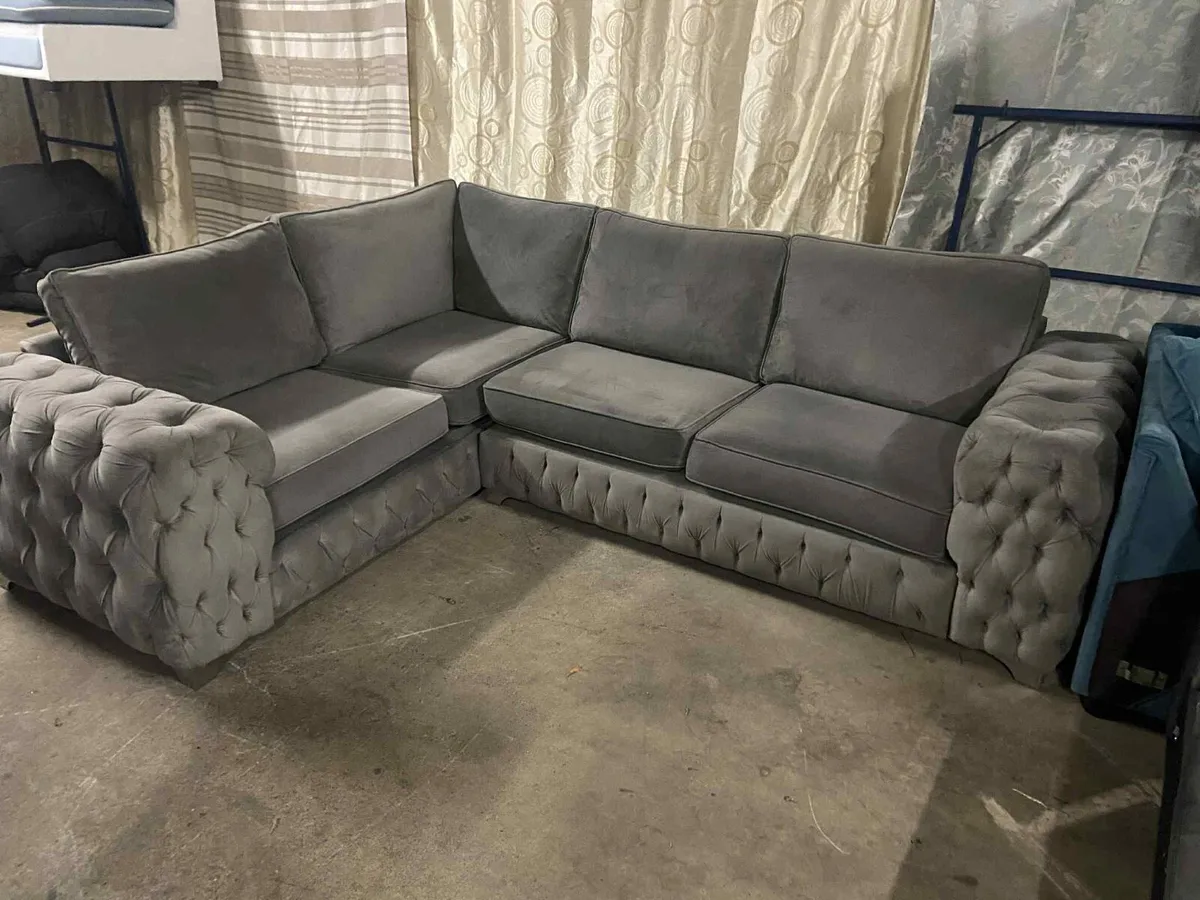 Grey L shape sofa - Image 3