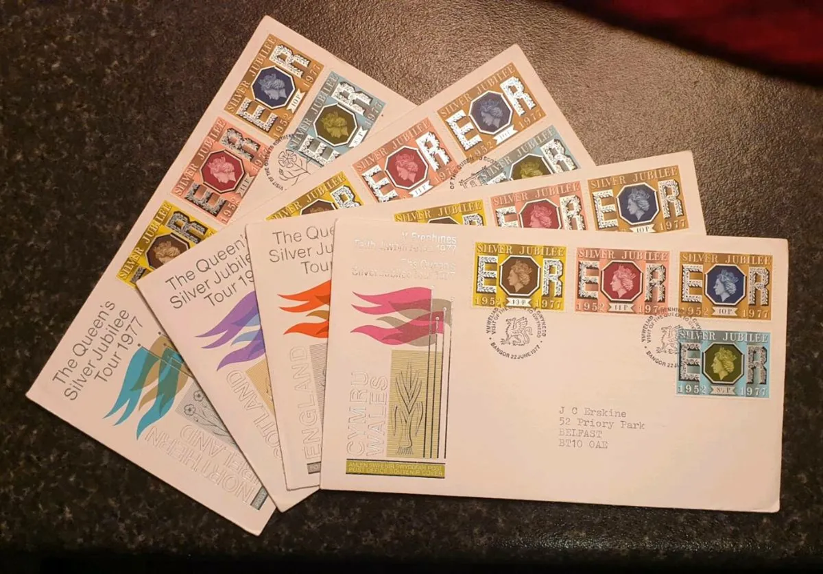 QEII Silver Jubilee Tour 1977 Stamp Covers - Image 1