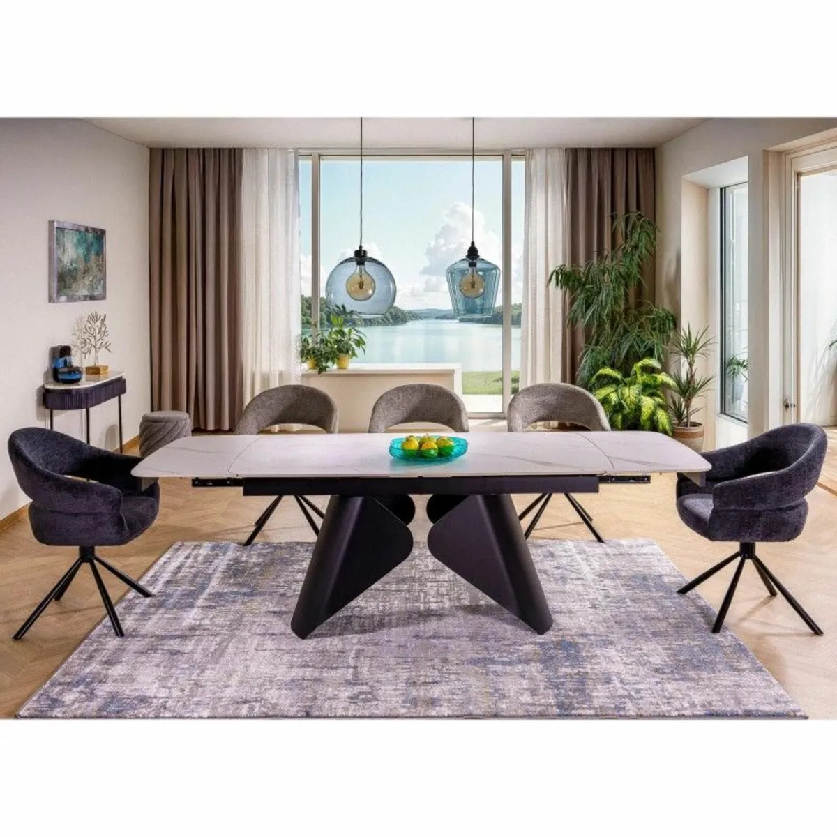 ARMANDO WHITE CERAMIC DINING TABLE - Image 1