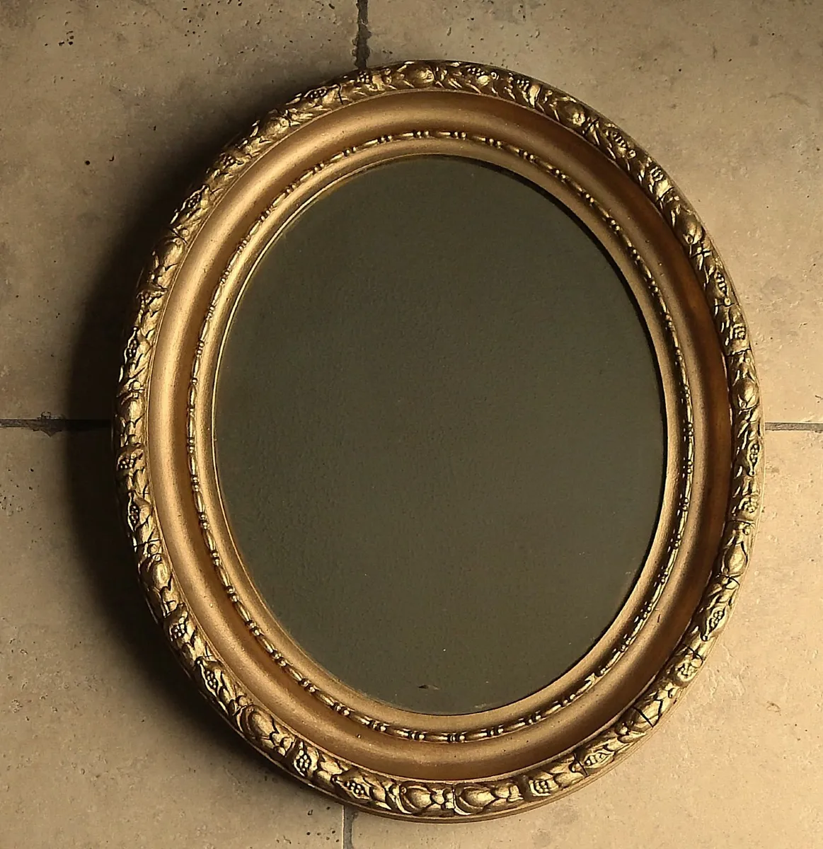 Large Vintage Bevelled Edge Mirror - Image 1