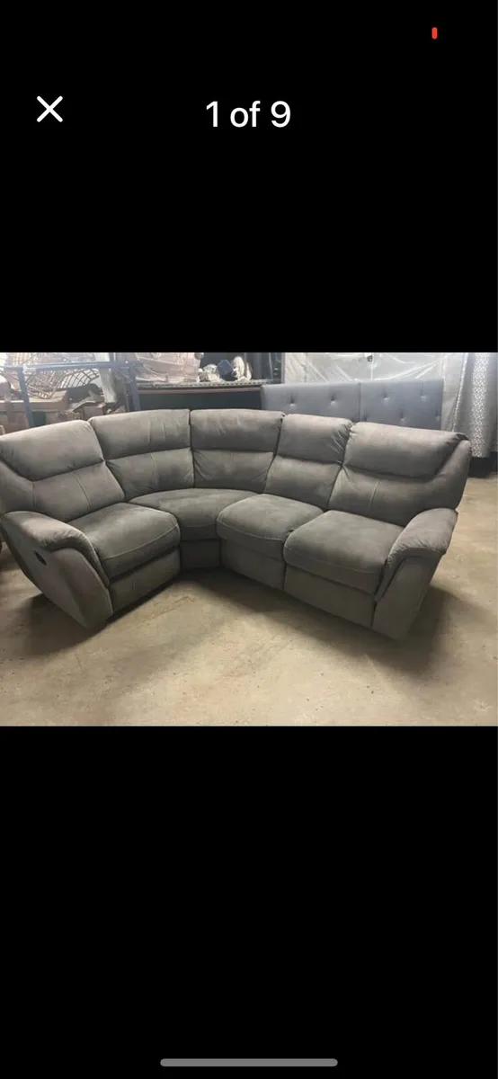 Grey recliner sofa - Image 1