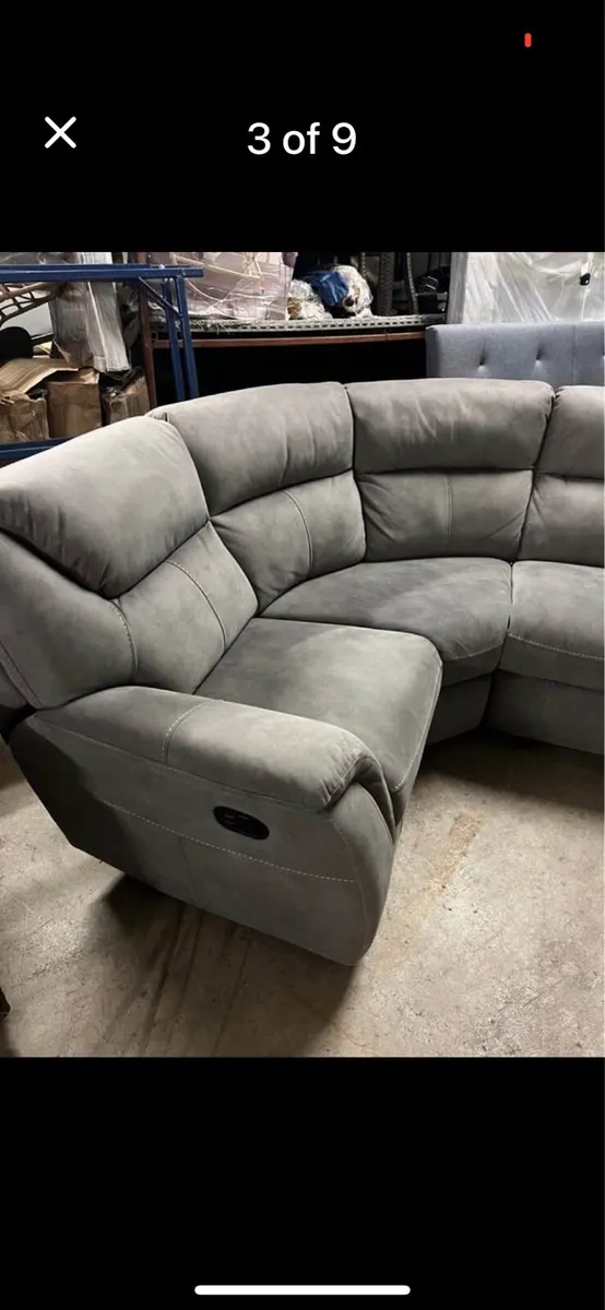 Grey recliner sofa - Image 3
