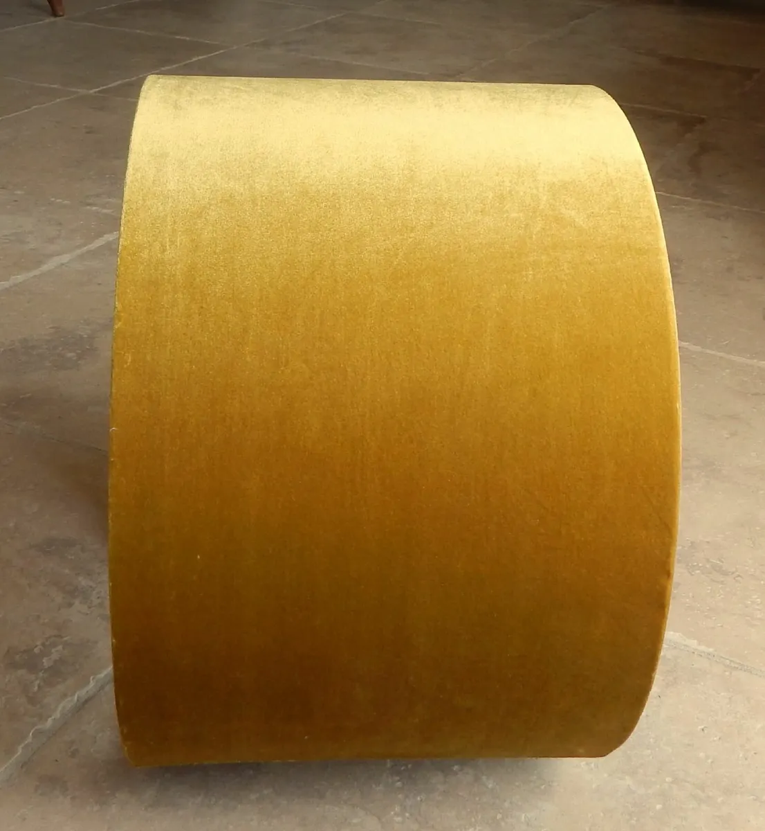 Large Velvet Fabric Cylinder Lampshade - Image 3