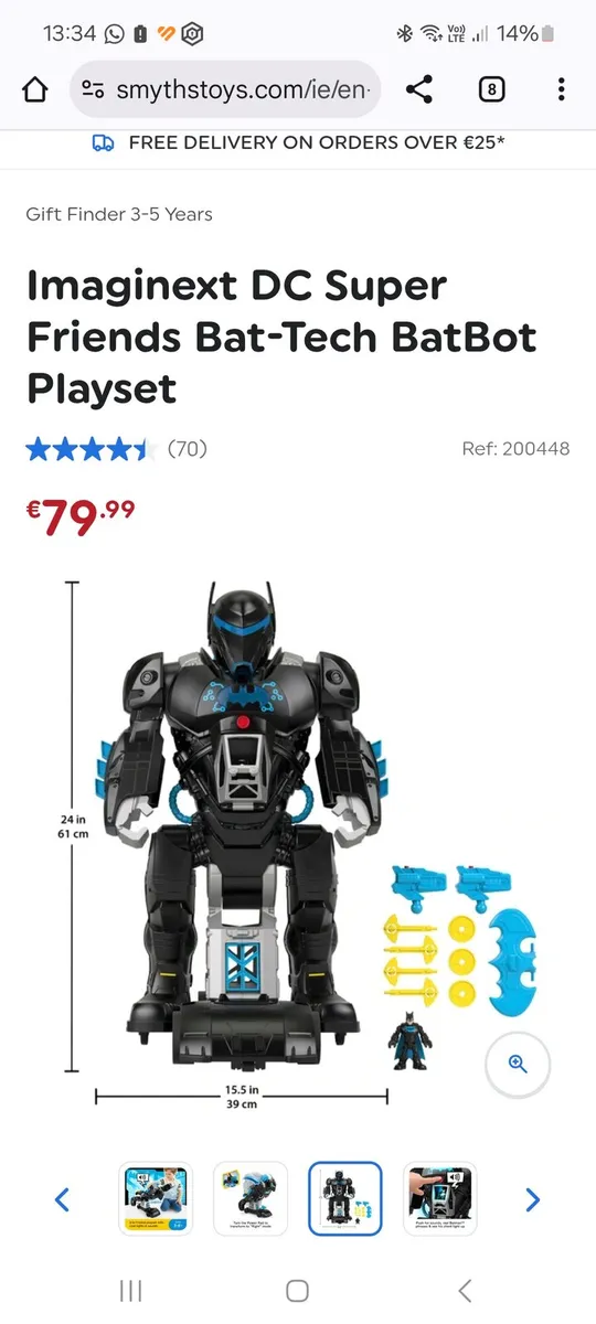 Imaginext DC Super Friends Bat-Tech BatBot Playset - Image 1