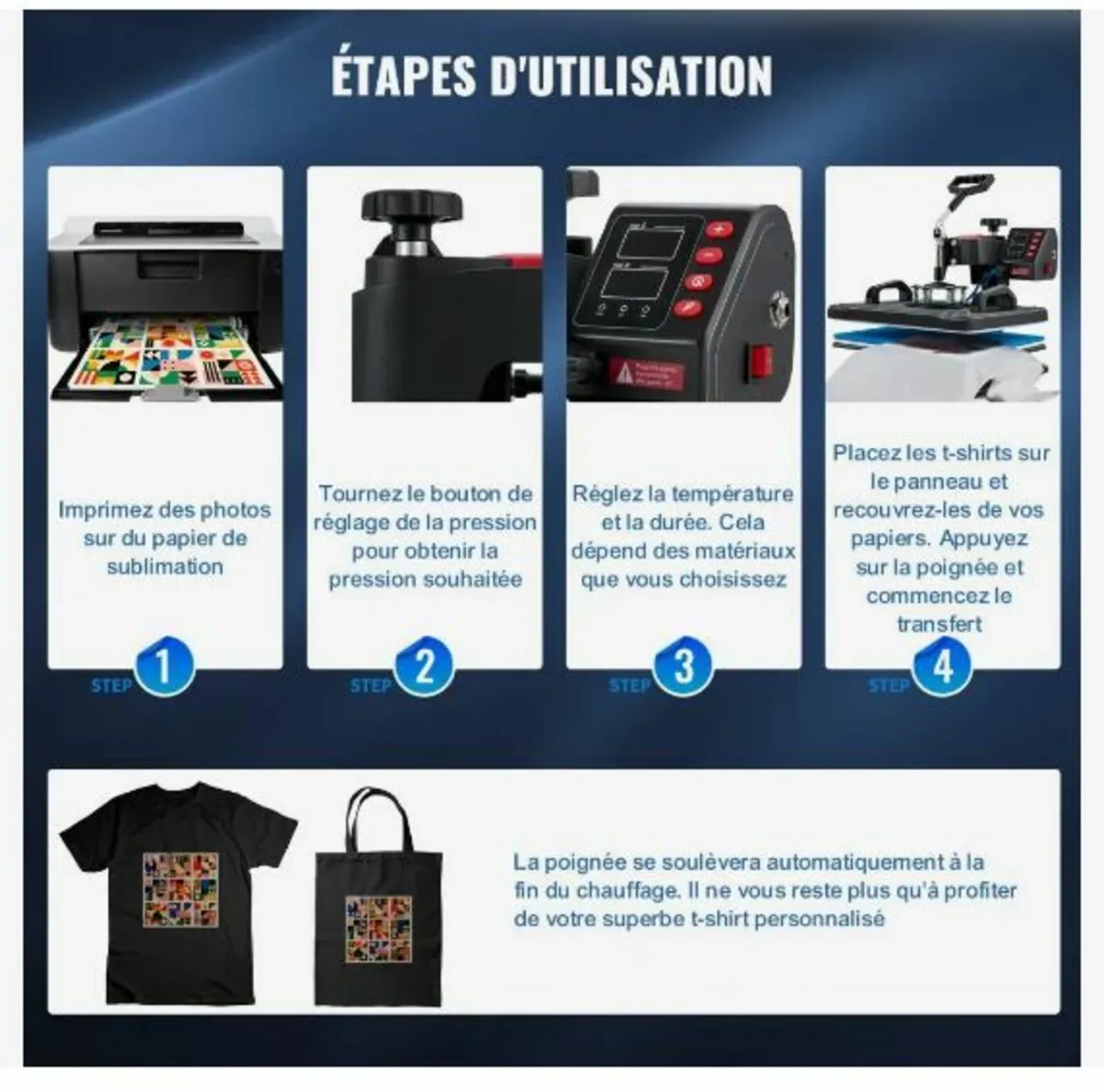 Heat Press, 5 in 1 Heat Press Machine - Image 3