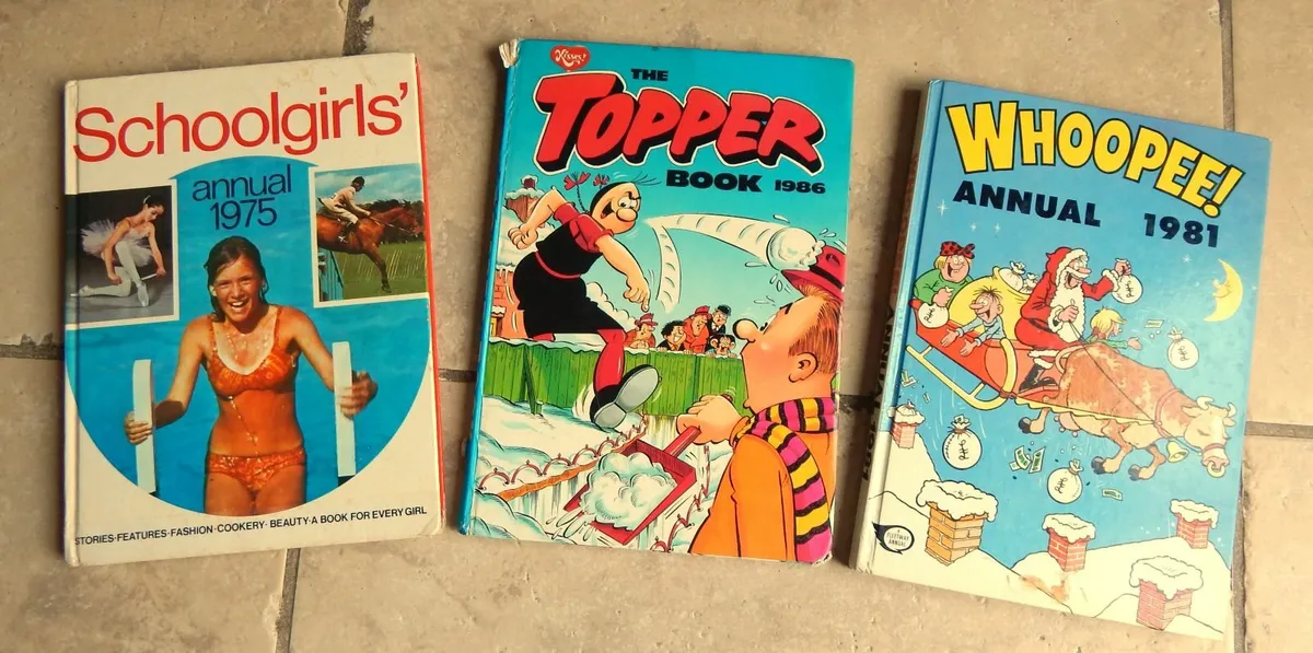 Selection of 5 Vintage Annuals, as found, from 70s - Image 2