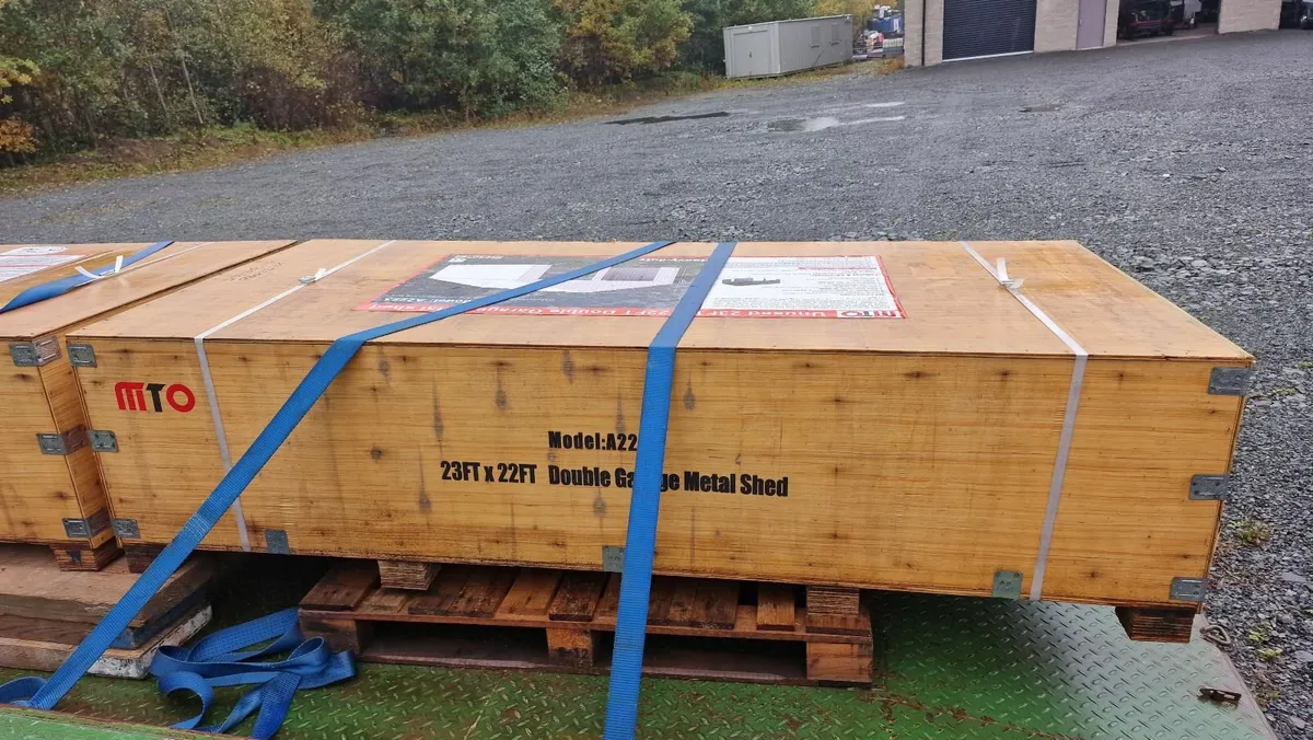 Metal Double Garage 23x22 - Image 1