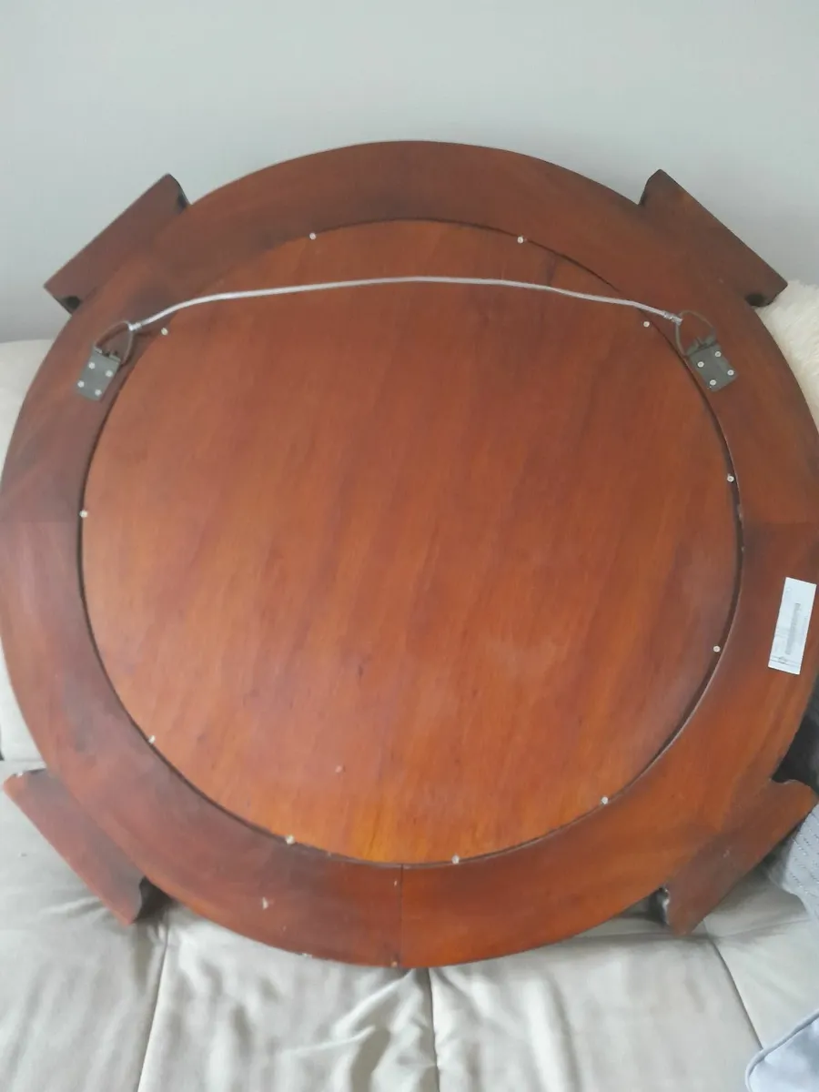 Large Hardwood Mirror - Image 1