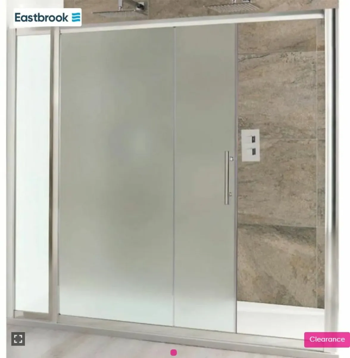 Volente Frosted 1200mm Sliding Shower Door