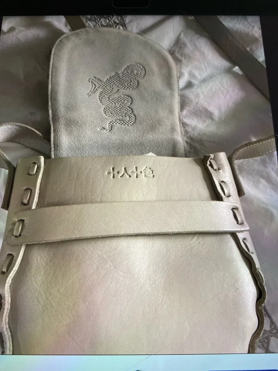 off white leather cross over bag - Image 3