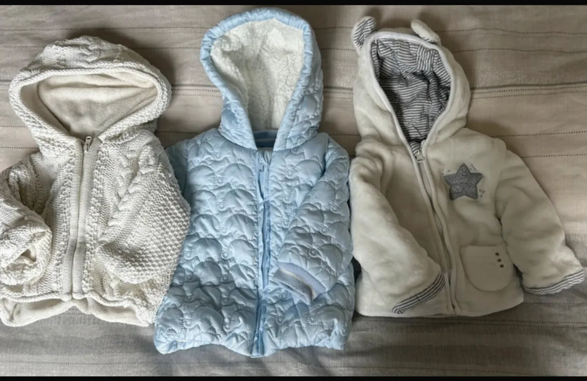 Bundle of baby winter jackets 0 -3 Months - Image 2