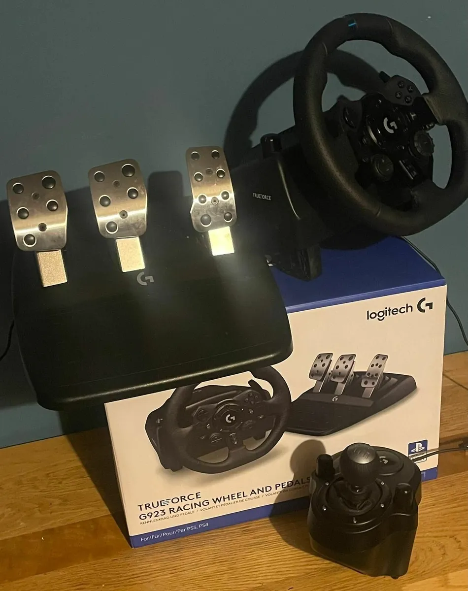 Logitech G923  Racing Wheel, Pedals & Shifter - Image 1