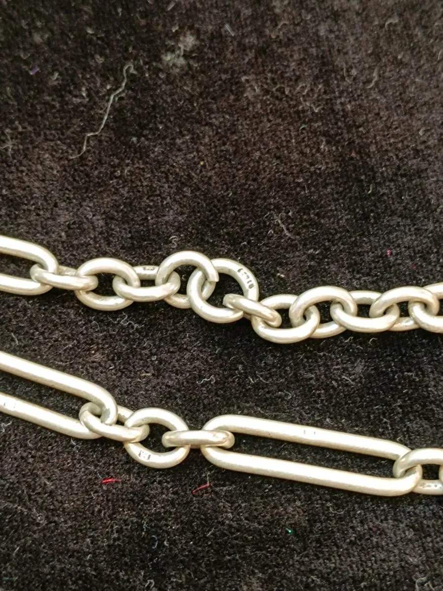 Antique Silver Albert's Chain , T bar - Image 2