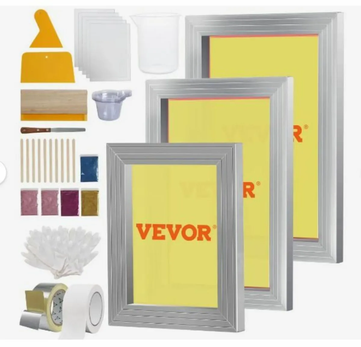 Screen Printing Kit, 3 Pieces Aluminum - Image 1