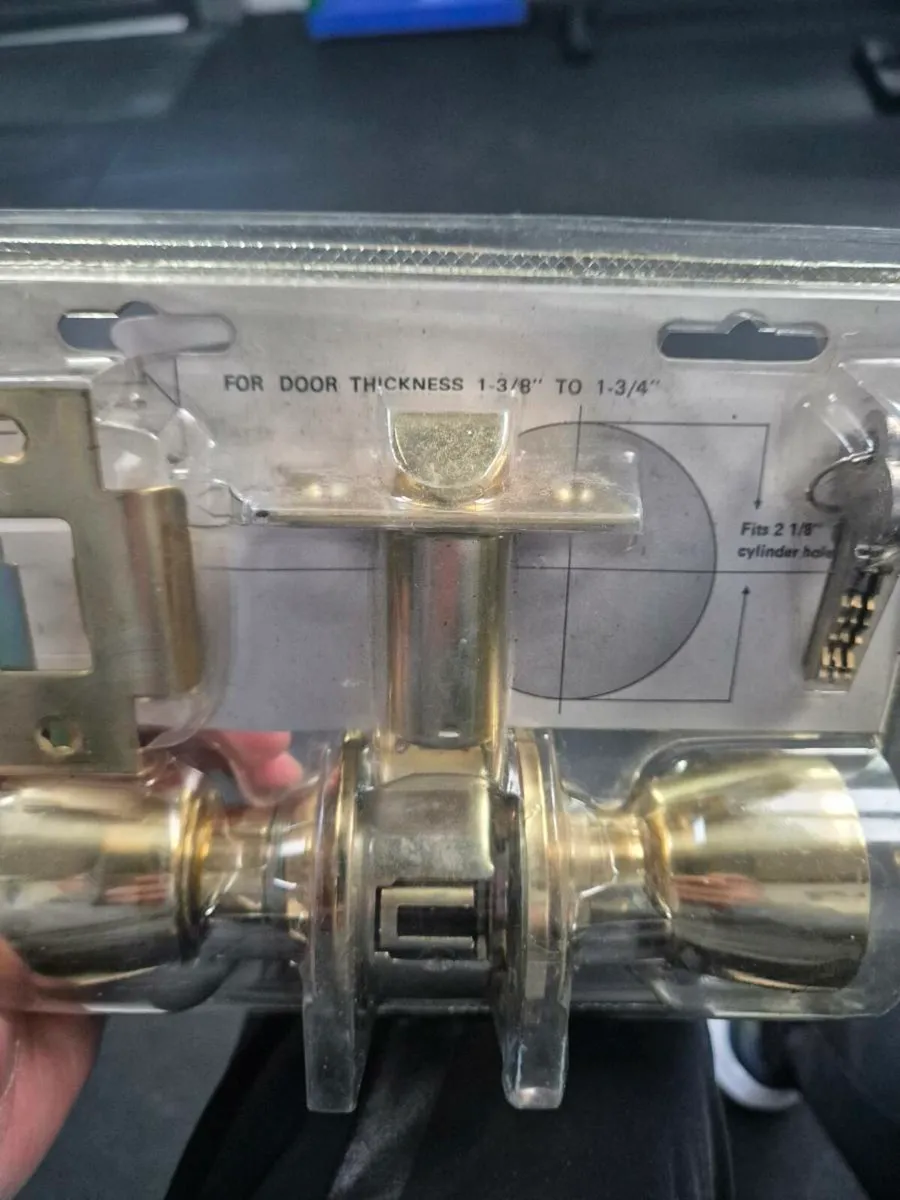 2 sets of Polished brass entrance lock - Image 4