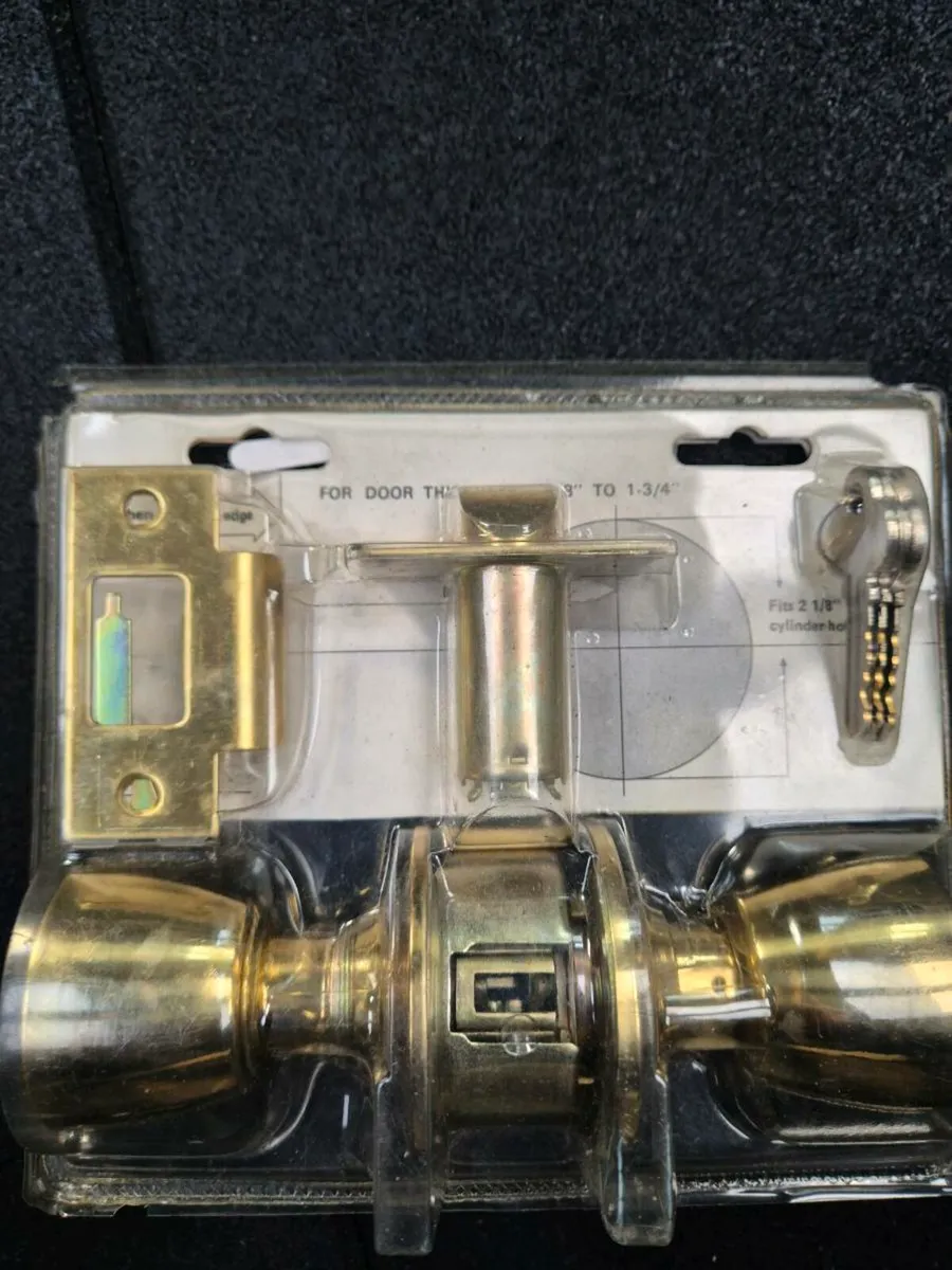 2 sets of Polished brass entrance lock - Image 3
