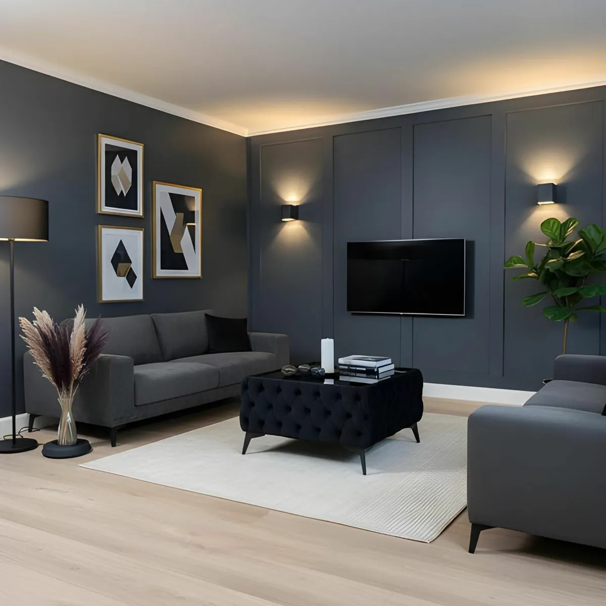 Chesterfield coffee table with glass - Image 3