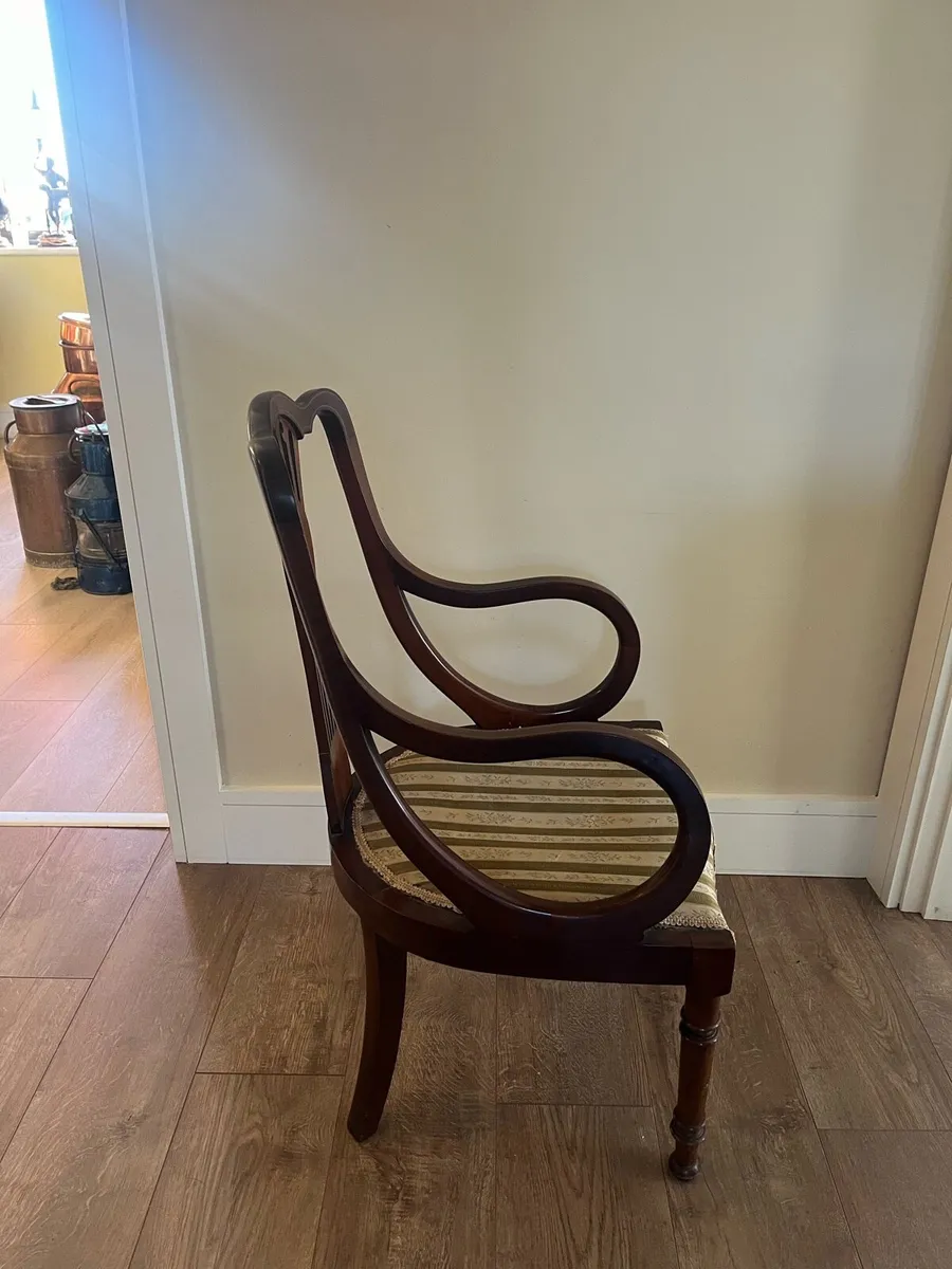 Antique Edwardian Inlaid Mahogany Chair - Image 4