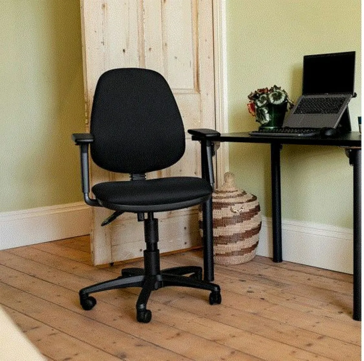 Posturite Homeworker Black Ergonomic Desk Chair - Image 1