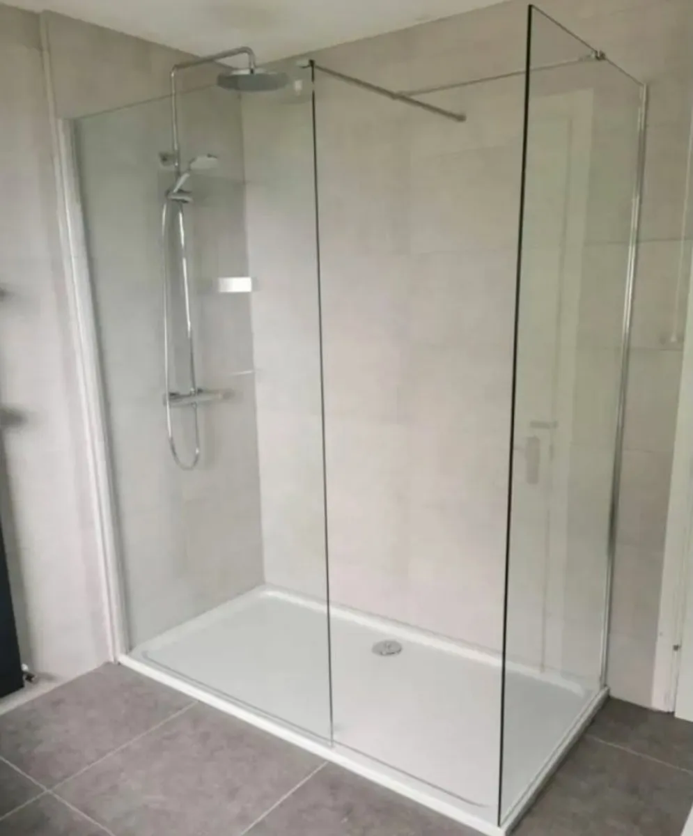 Complete 900mm Walk In Shower Bundle- Chrome