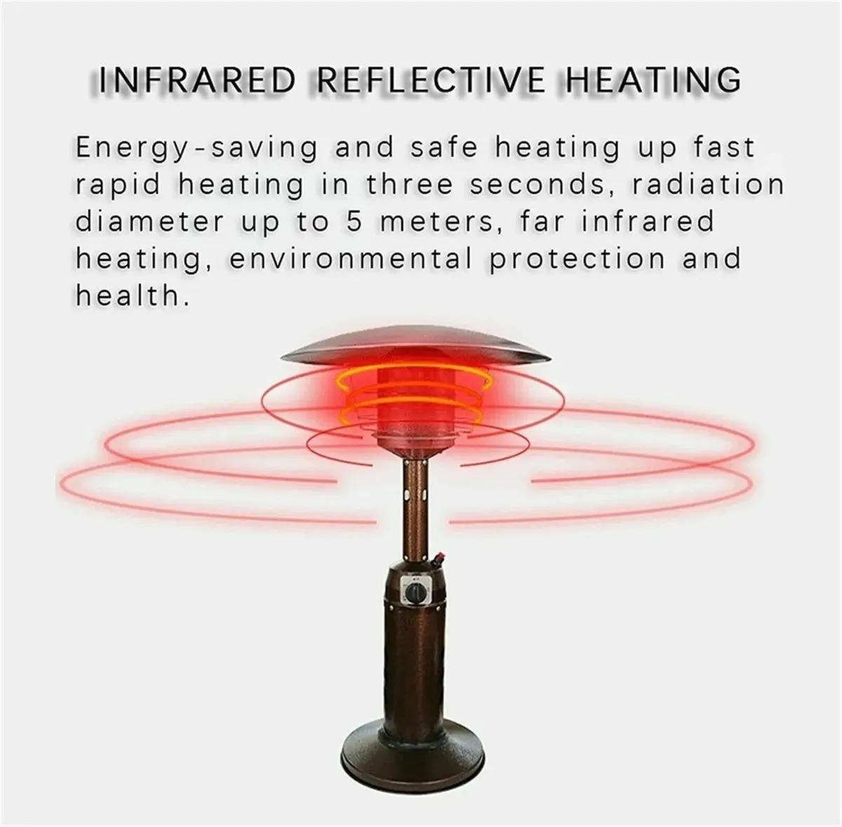 Tabletop Gas Patio Heater in Stainless Steel - Image 3