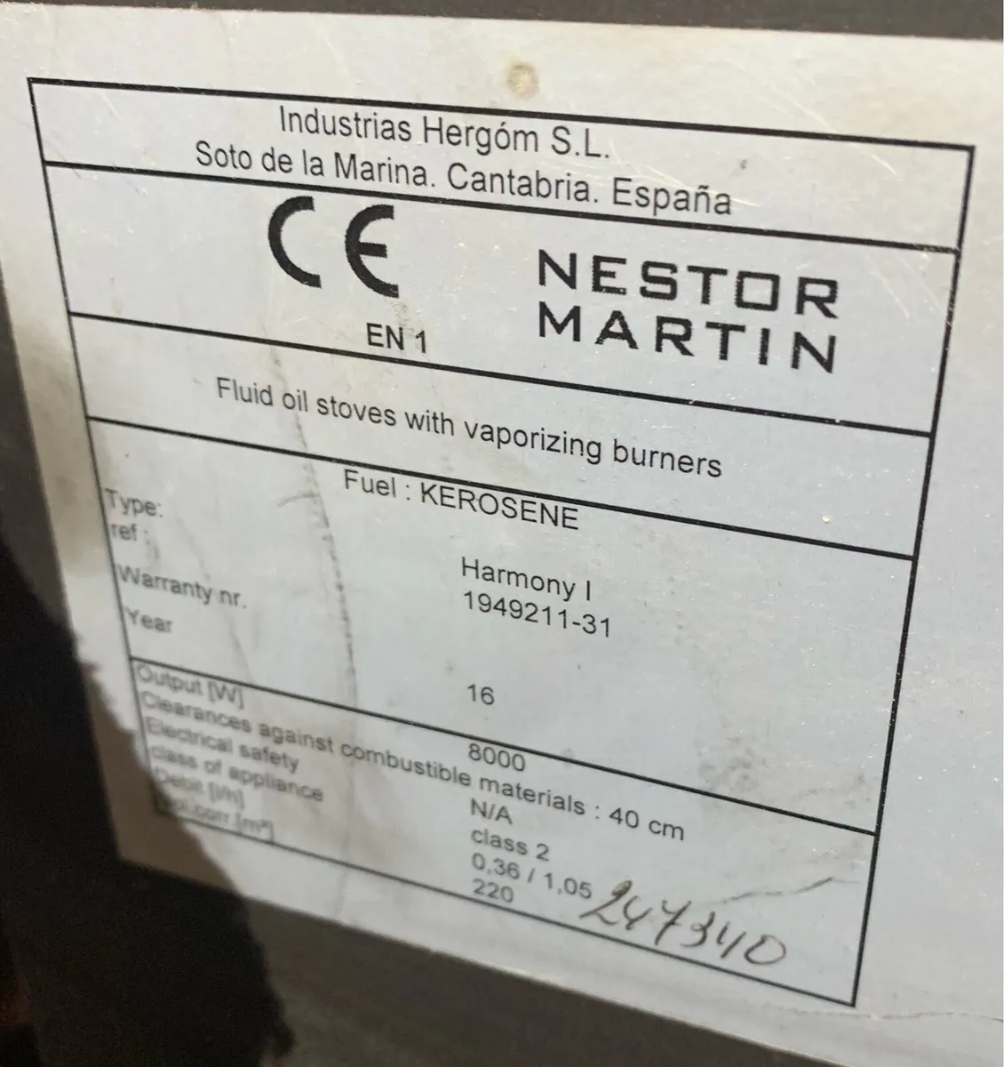 EFEL Harmony 1 oil stove - Image 2