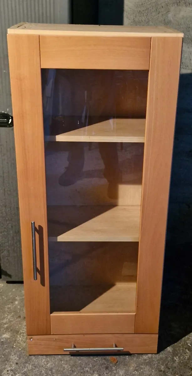 Solid Beech display kitchen wall unit - Image 2