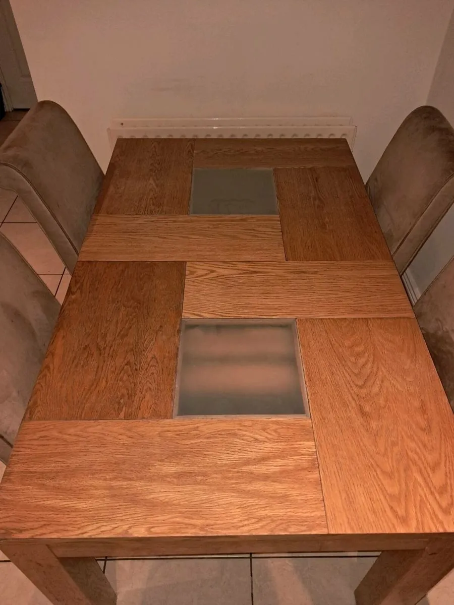 6-Seater Extendable Dining Table + 4 Chairs - Image 2