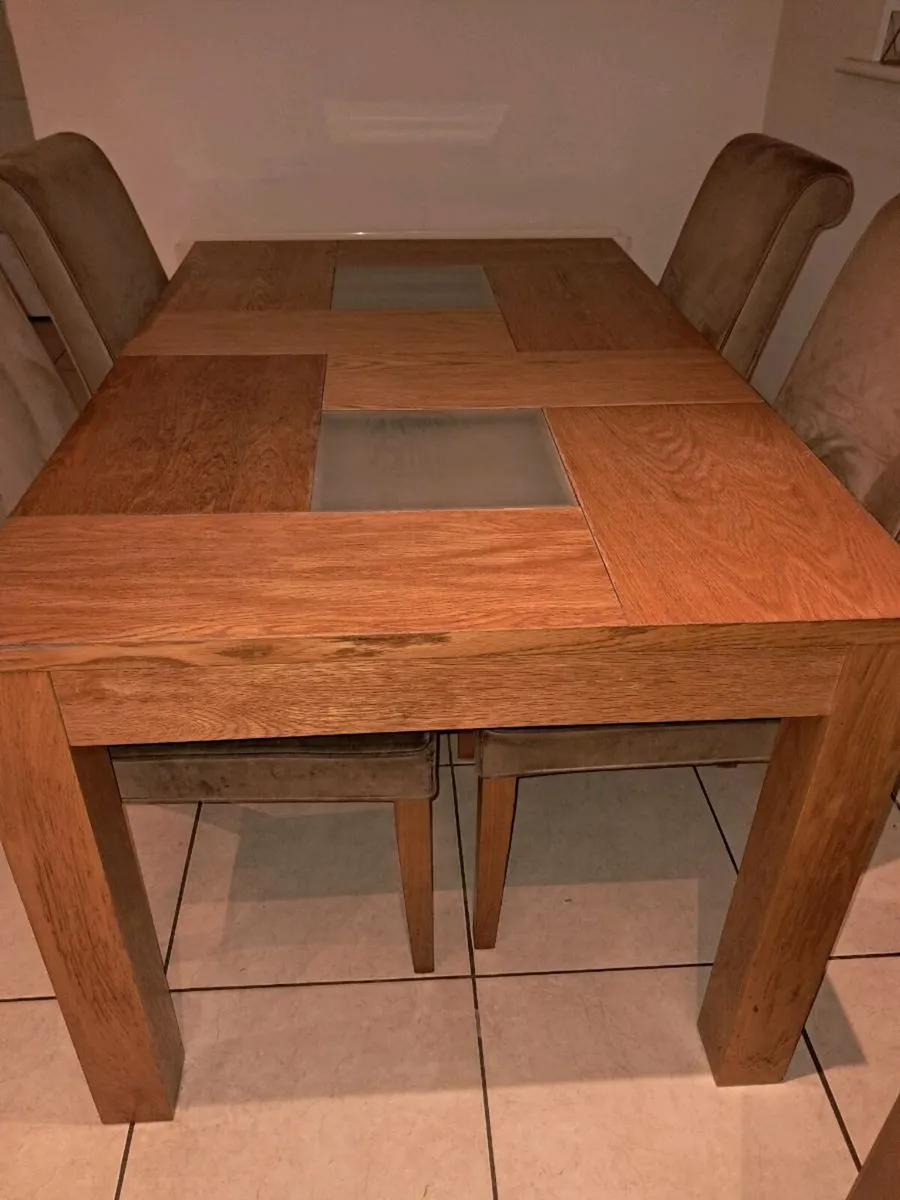 6-Seater Extendable Dining Table + 4 Chairs - Image 3