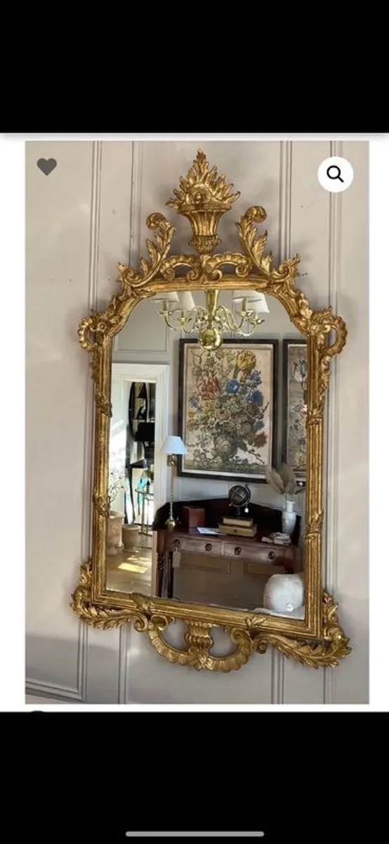 Antique French Gilt Mirror - Image 1