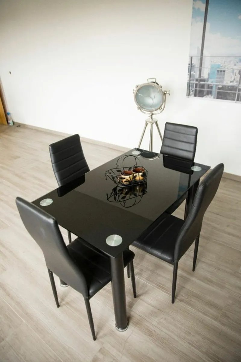 ✨ Christmas Offer! Black Glass Dining Table set ✨ - Image 2