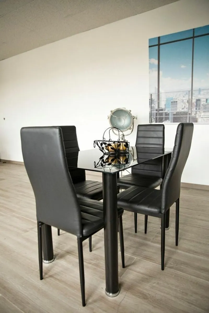 ✨ Christmas Offer! Black Glass Dining Table set ✨ - Image 3
