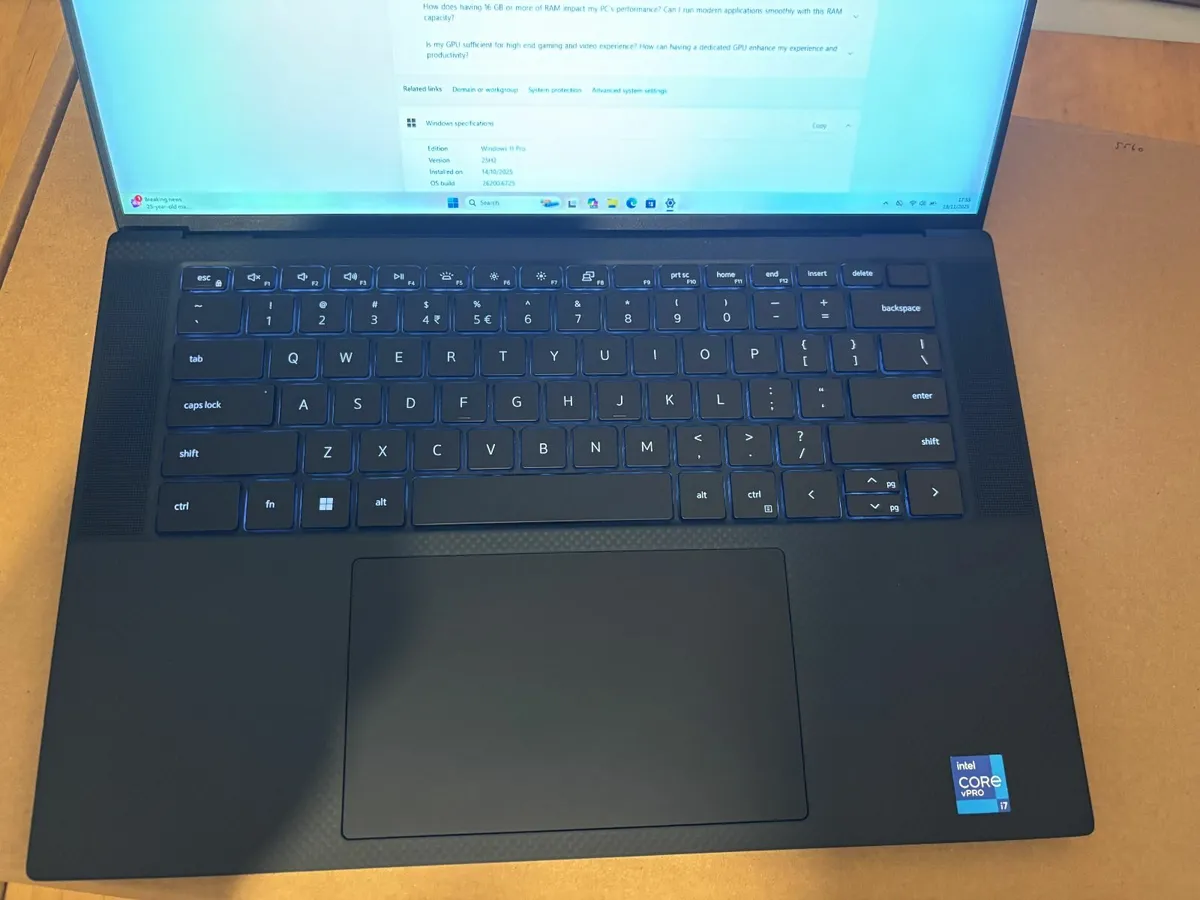 Dell Precision 5560 Laptop-32Gb-i7-1TB SSD-Graphic - Image 3