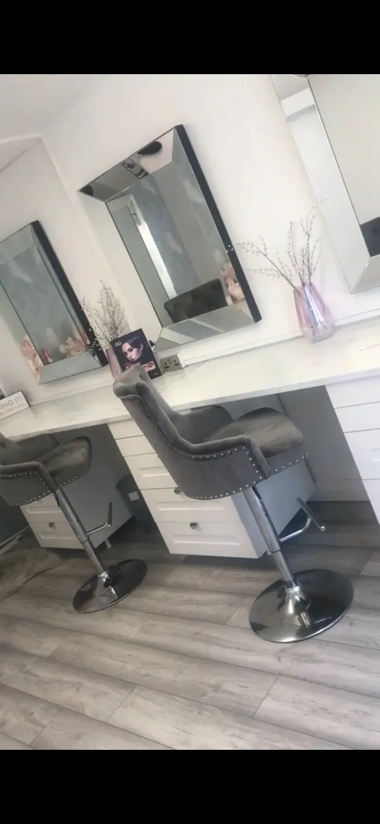 Grey Barstool - Set of Three - Image 1