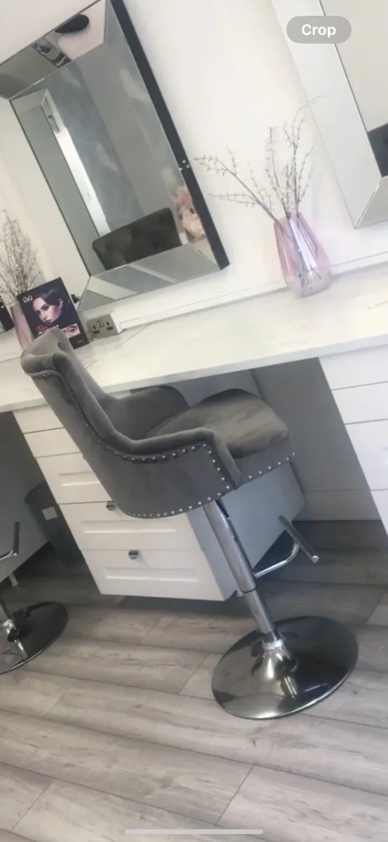 Grey Barstool - Set of Three - Image 3