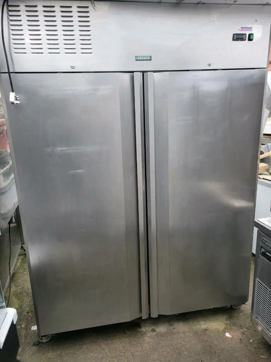 Freezer/Fridge Double Doors Stainless Steel - Image 1