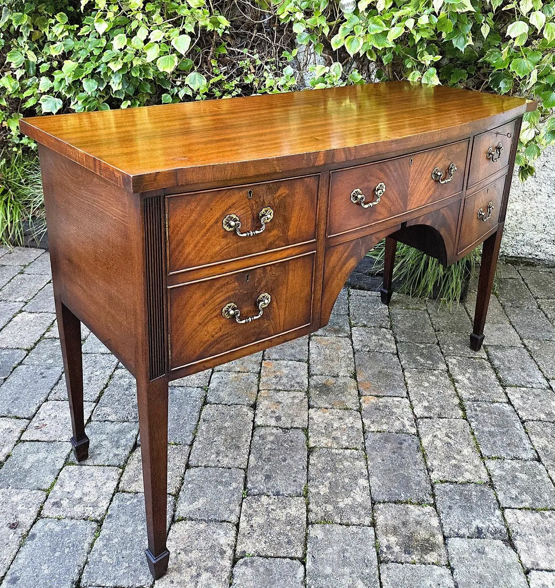 Edwardian Bow front Sideboard- Circa 1910 - Image 2