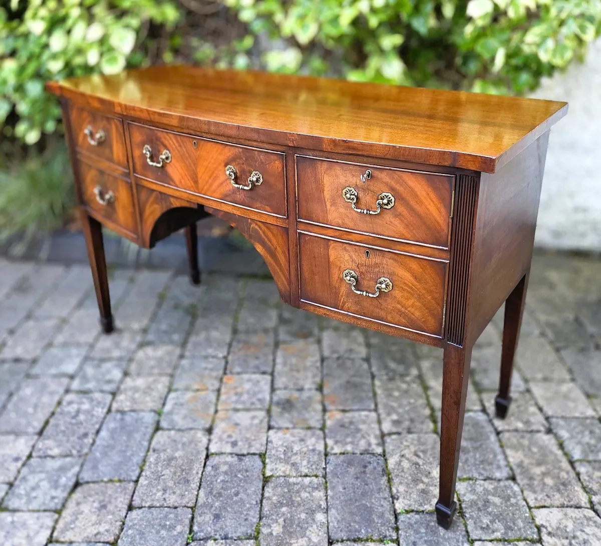 Edwardian Bow front Sideboard- Circa 1910 - Image 3