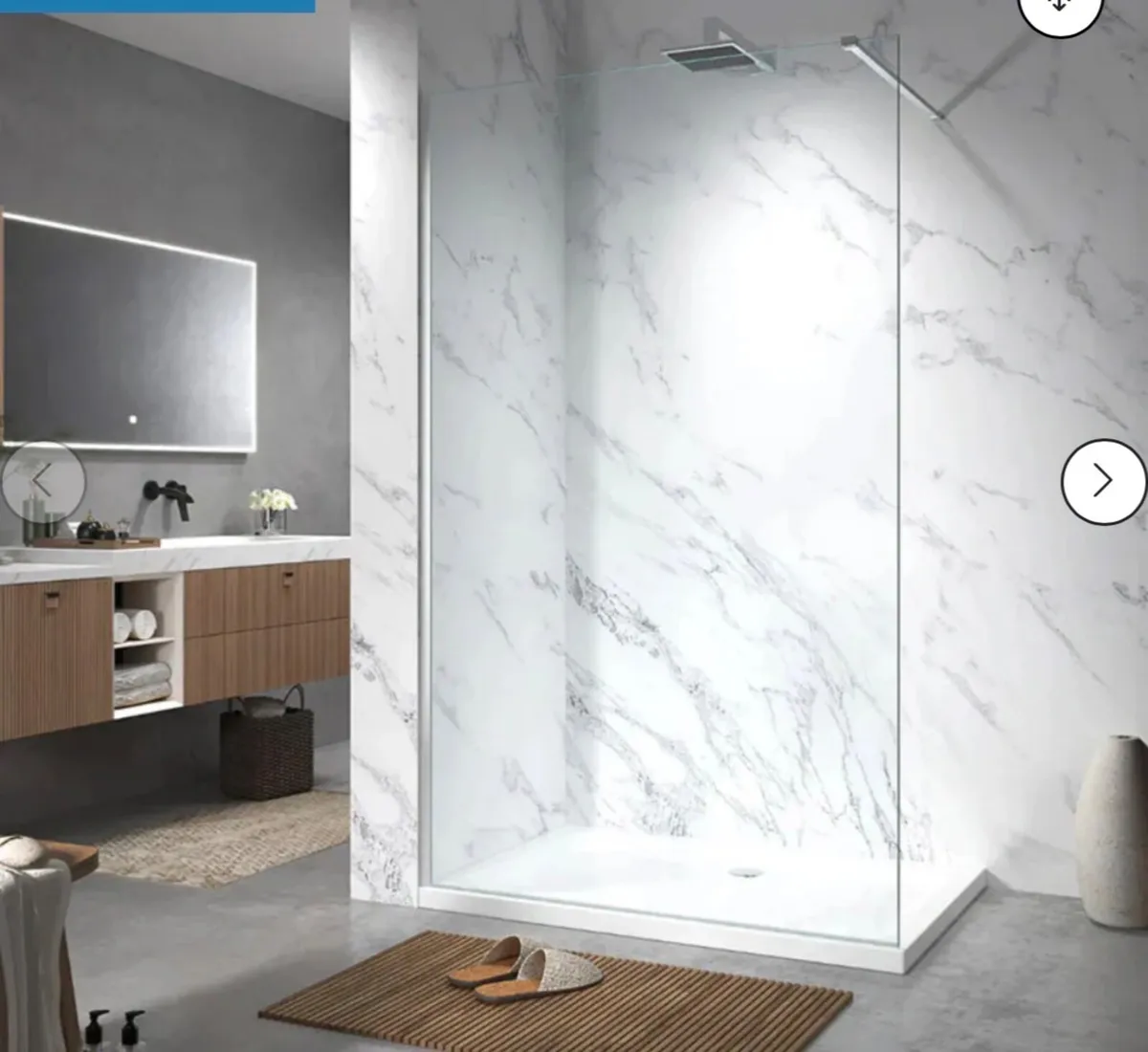 Walk in Shower Screen 1100mm - Image 1