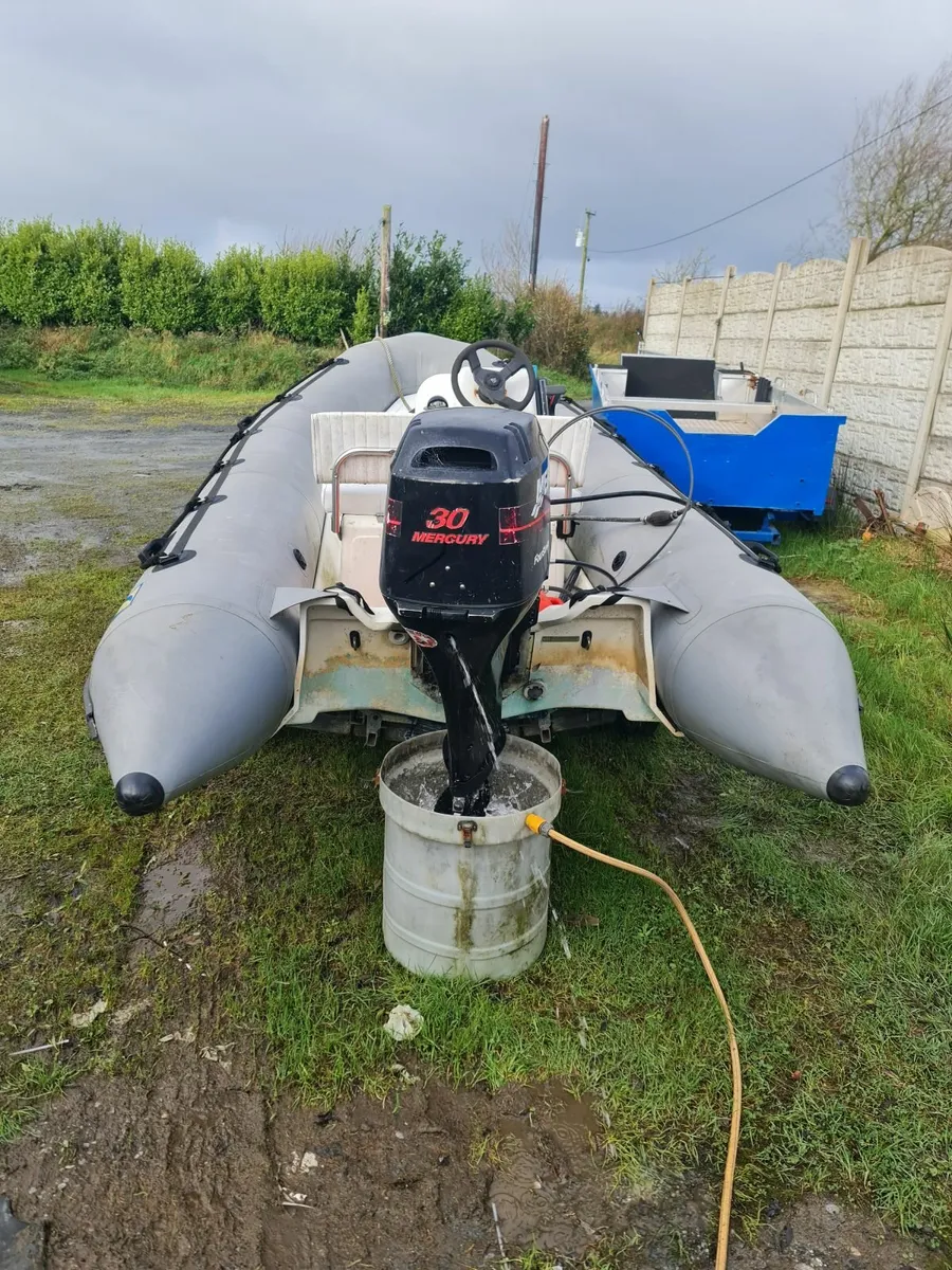 4.7 meter rib 4 stroke 30hp good trailer fine boat - Image 4