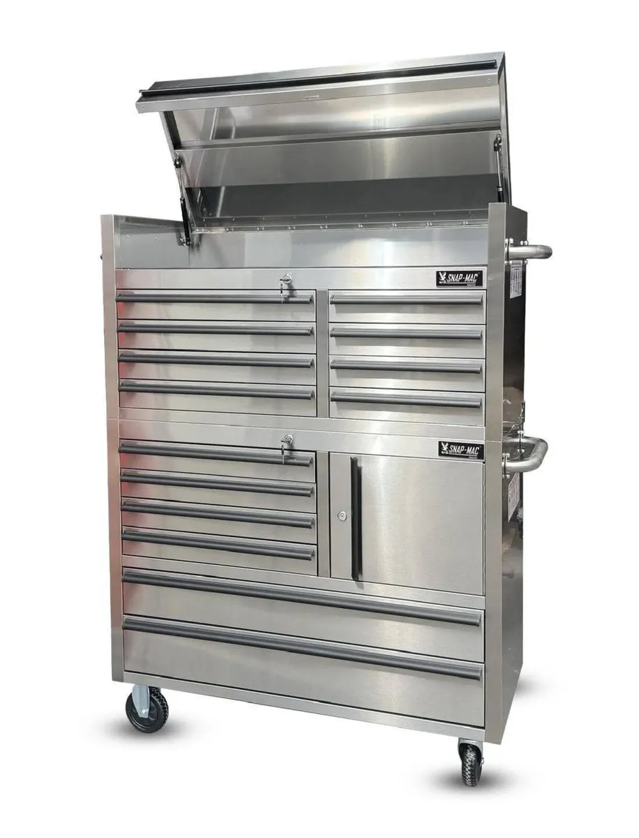 41” STAINLESS STEEL 14 DRAWER ROLLER TOOL CABINET - Image 2