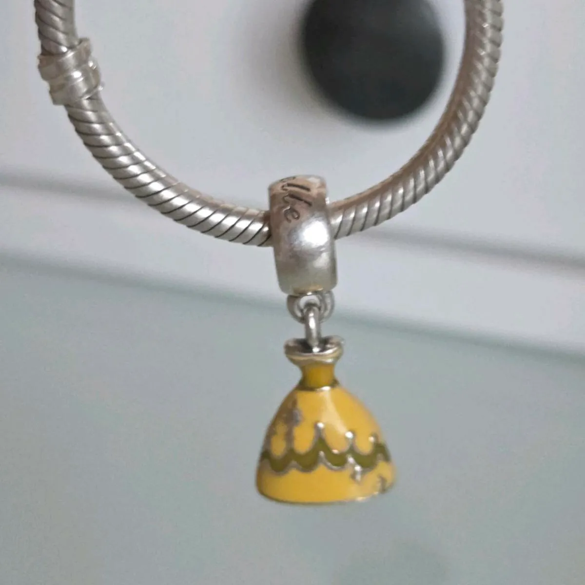 Pandora Disney Belle dress dangle charm p - Image 1