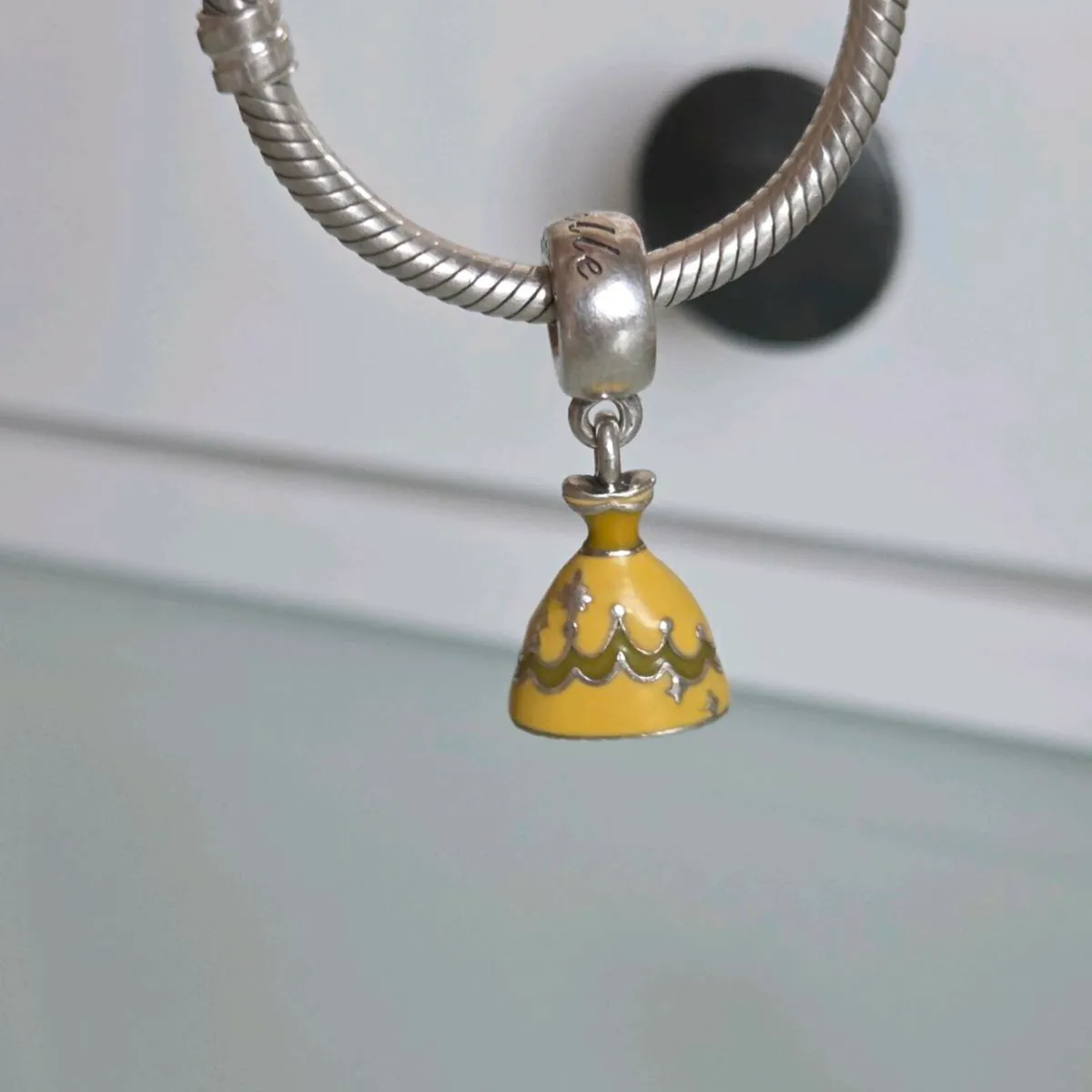 Pandora Disney Belle dress dangle charm p - Image 3