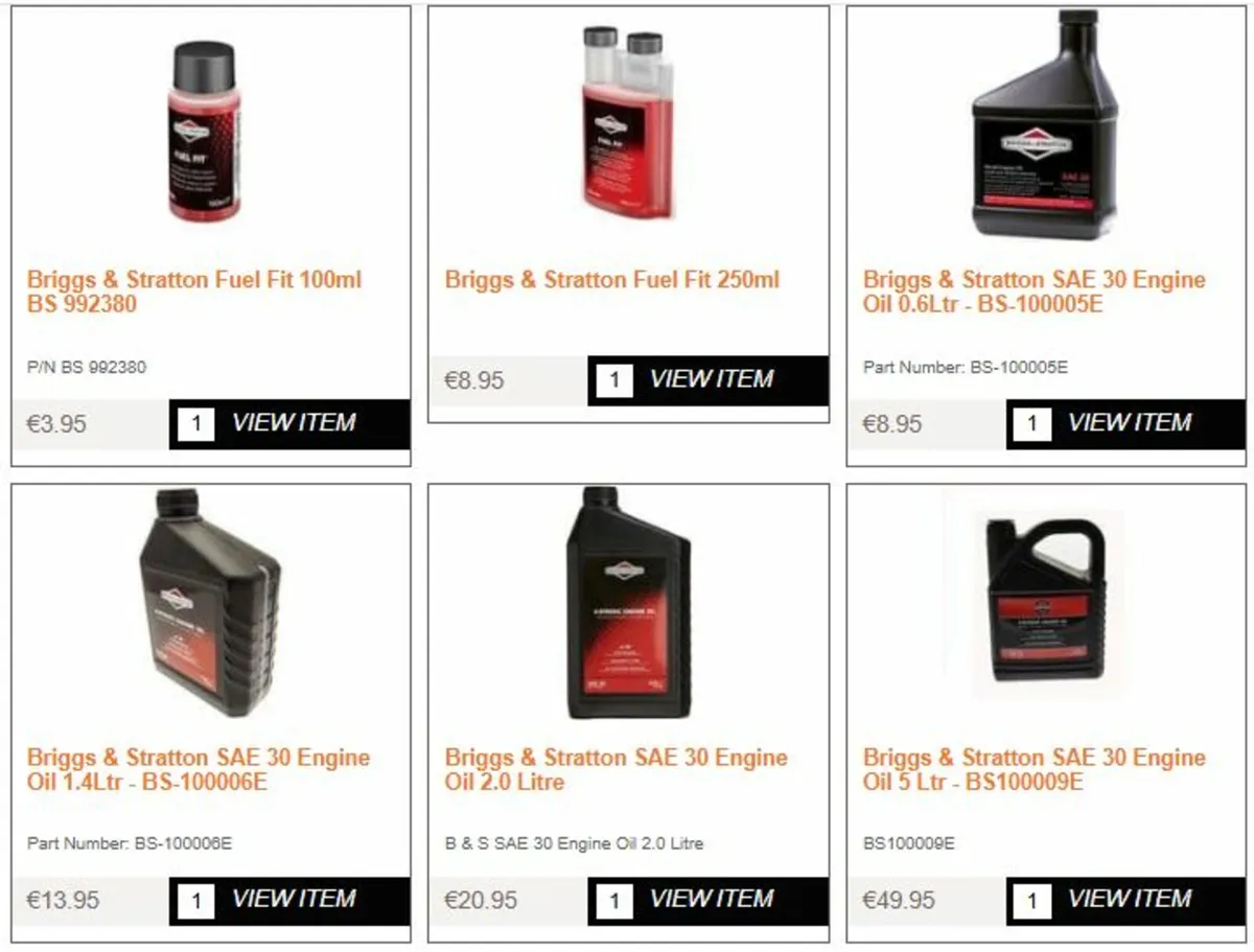 Briggs & Stratton Spare Parts - Image 1