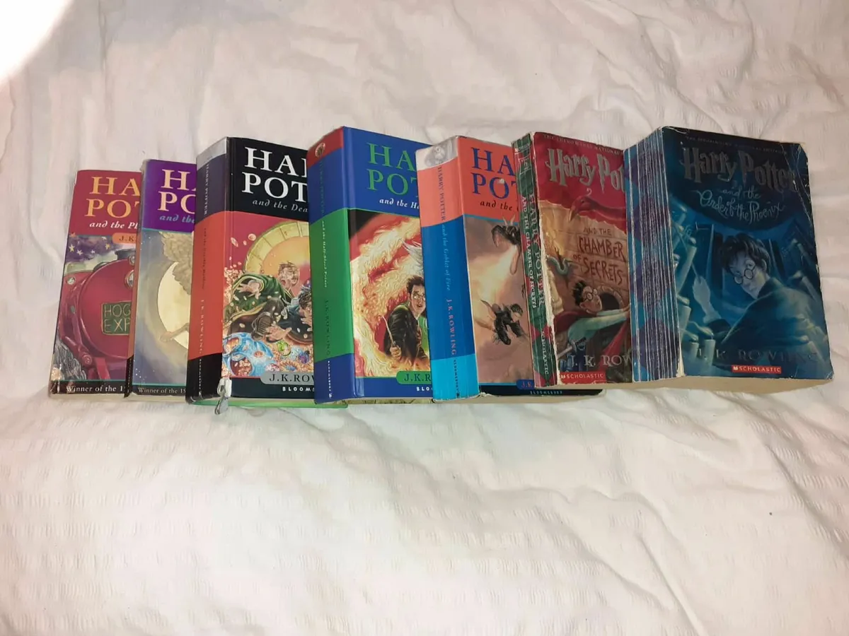 Harry Potter Full Set of 7 Books Incl Rare 1st PS - Image 1
